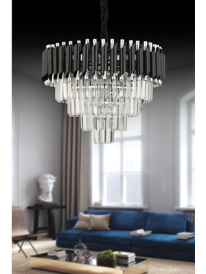 Normadia 50 cm Kristal Taşlı Lüks Avize, Zarif ve Şık Tasarım