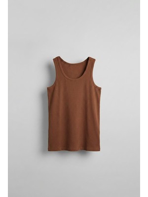 Abluka Online Erkek Basic Fitilli Kumaş Sporcu Atlet Kahverengi