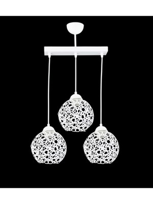 Normadia El Yapımı Retro Rustik Ferforje Yıldız Motifli Sarkıt Avize