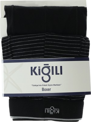Kiğılı 2'li Desenli Pamuklu Boxer Seti