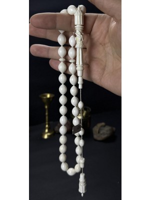 Kehribarkolik Fil Dişi Usta Işçilik Cem Bülbül-64.8g-11*15.5