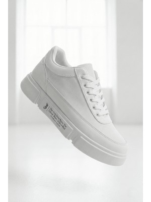 Zerenyus ZR-J-X20 Günlük Rahat Kalın Taban Beyaz Erkek Sneaker