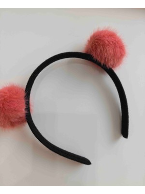 Makmery Ponpon Peluş Taç