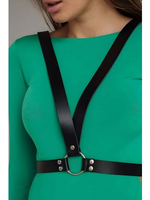 Marsilyan 2 Taraflı Kullanılabilen Şık Deri Harness Kemer - APFT633