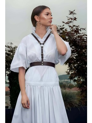 Marsilyan Şık Deri Kadın Kemer, Elbise Üzeri Kemer, T-Shirt Üzeri Kadın Kemer - APFT1093