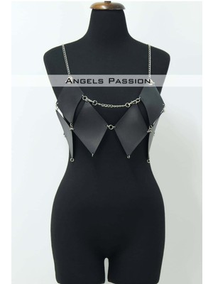 Marsilyan Şık Baklava Desen Detaylı Şık Kemer, Deri Tarz Kemer, Elbise Kemeri - APFT1332