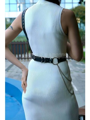 Marsilyan Gömlek, Elbise, T-Shirt Kemeri, Şık Deri Kemer - APFT813