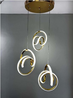 Normadia Renkli LED Avize Seti, Kumandalı, 3 Parça, Modern ve Şık Tasarım