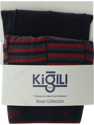 Kiğılı 2'li Desenli Pamuklu Boxer Seti