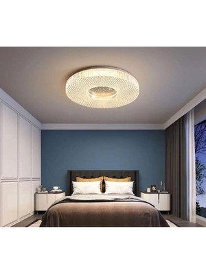 Normadia Ø40CM Beyaz Modern LED Tavan Lambası, Dekoratif Yuvarlak Avize