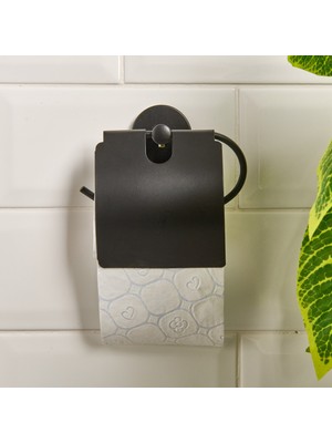 Lafarge Linda Alz Banyo Siyah Yapışkanlı Kapaklı Kağıtlık YLDS5152