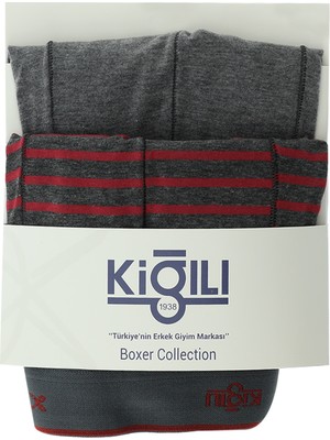 Kiğılı 2'li Desenli Pamuklu Boxer Seti