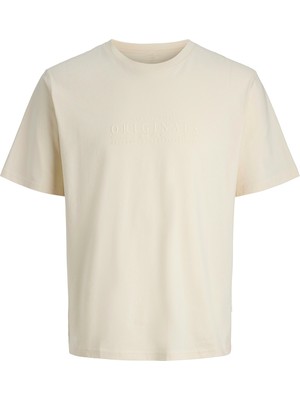 Jack & Jones Jack&jones Cat Skills Minimal Erkek Bej Tişört