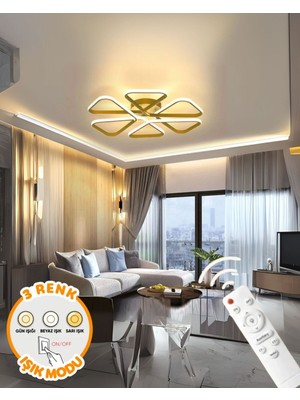 Normadia Modern 3 Renk Kumandalı Altılı Ledli Avize, Şık ve Kullanışlı Tasarım