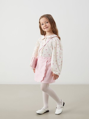 Lc Waikiki Yeni Sezon Beli Lastikli Nakışlı Kız Çocuk Şort Etek