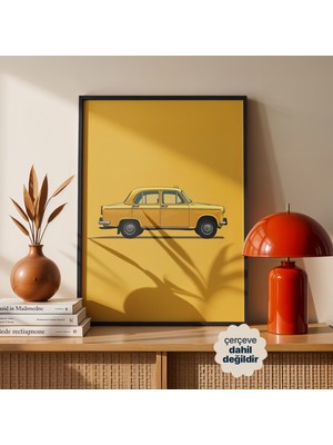 Persona Istanbul Artificial Collection "bombay Nostalgia" - Ikonik Sarı Taksi Posteri (Çerçevesiz)