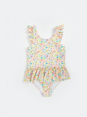 Lc Waikiki Yeni Sezon Bisiklet Yaka Çiçekli Kız Çocuk Mayo