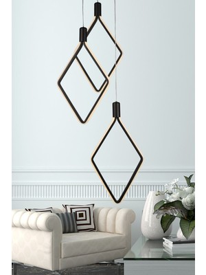 Normadia Modern 3 Renk Ledli 3’lü Avize, Şık ve Parlak Aydınlatma Alternatifi