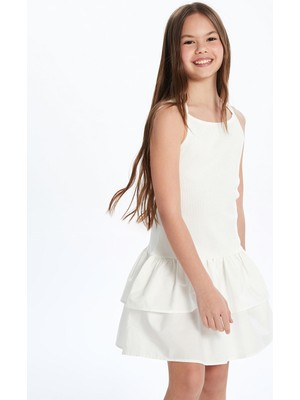Lc Waikiki Yeni Sezon Kare Yaka Kız Çocuk Elbise
