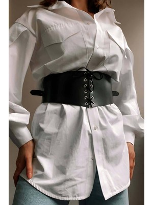 Marsilyan Deri Korse Kemer, Şık Deri Harness Kemer - APFT1127