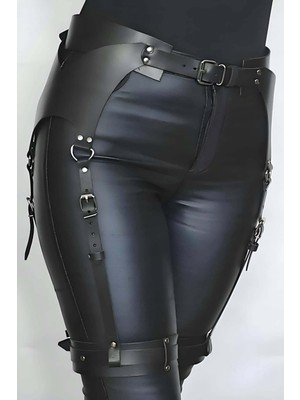 Marsilyan Giysi Üzeri Giyilebilir Deri Jartiyer Harness - APFT1268