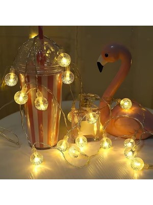 Najmaddin Mini Boncuk Detaylı 3.5 Metre USB LED Işık – 20 Led’li Dekoratif Ortam Aydınlatması