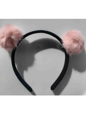 Makmery Peluş Ponpon Taç