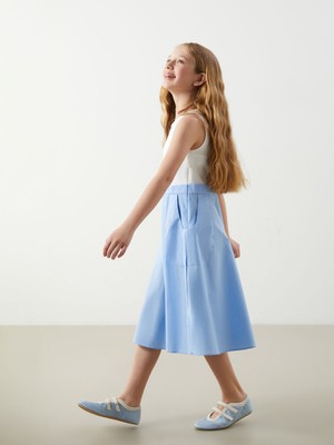 Lc Waikiki Yeni Sezon Bisiklet Yaka Kız Çocuk Elbise