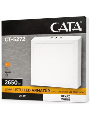 Cata 25 W Sıva Üstü  LED Armatür Beyaz