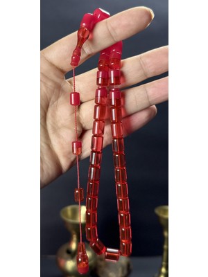 Kehribarkolik Osmanlı Sıkma Eski Şemsiye Sapı ,31GR ,11X8.5MM.