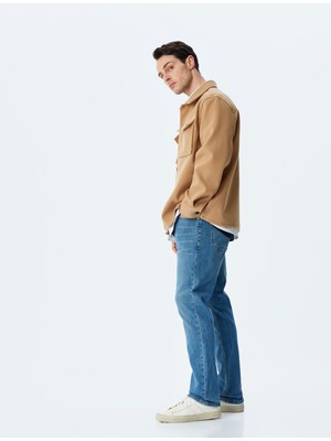 Koton Normal Bel Pamuklu Straight Fit Jean Pantolon - Mark Jean