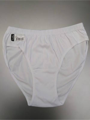 Tutku Kadın Düz Renkli Ara Beden Kalın Lastikli Bato Külot 6'lı Paket-Beyaz-L/xl