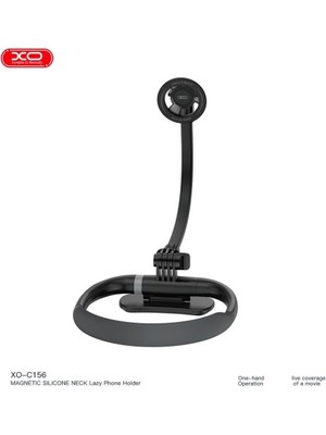 Xo C156 Manyetik Silikon Boyun Telefon Tutucu - Eller Serbest Esnek Vlog ve Video İzleme Standı