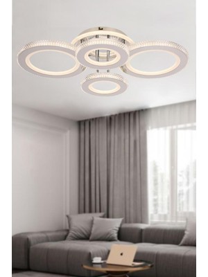 Normadia Krom Dimmer Kumandalı LED Avize, Şık ve Modern Aydınlatma Çözümü