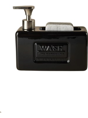 bi düzen Şık ve Fonksiyonel Seramik Süngerlikli Sıvı Sabunluk/deterjanlık, 500 ml