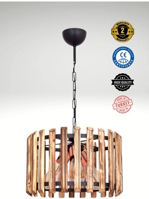 Normadia Modern 3'lü Avize Aydınlatma, 38 cm Genişlik, 70 cm Yükseklik