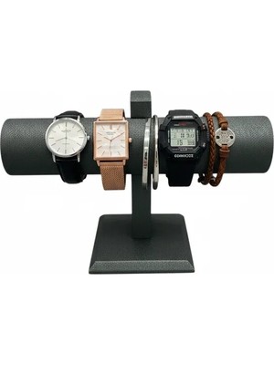 Megass Dekor Imera Deri Yeşil Renk 15/23 cm Saat - Bileklik Sergileme Standı