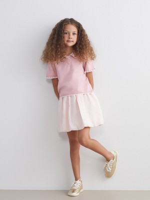 Lc Waikiki Yeni Sezon Beli Lastikli Pileli Kız Çocuk Etek