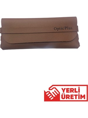 Optic Plus Sevgililer Günü / Doğum Günü / Günlük Özel Hediye Isim Yazılabilir A Kalite Deri Gözlük Kılıfı / Gözlük Kutusu Kahverengi