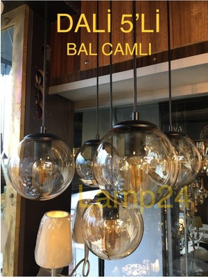 Normadia Modern 5'li Bal Glop Camlı Şık Avize, Zarif ve Şık Tasarım