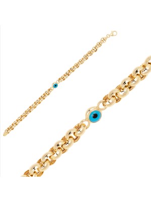 Hakan Mücevherat Doç Tek Nazar Boncuk 14 Ayar Altın Bileklik