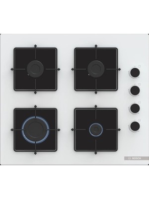 Bosch POP6C2P31O Gazlı Ocak 60 cm Sert Cam Beyaz Serie 4