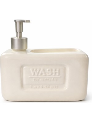 bi düzen Şık ve Fonksiyonel Seramik Süngerlikli Sıvı Sabunluk/deterjanlık, 500 ml