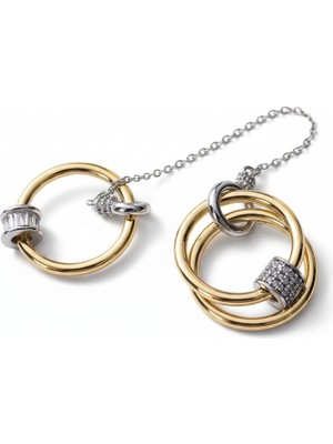 Diva Viva - Stellar Connection Zincirli Çiftli Yüzük (KOD-441)