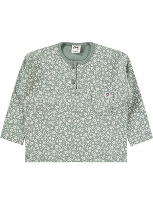 Civil Baby Çiçek Empirme 6-18 Ay Takım - Yeşil 6-9 Ay