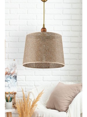 Dede Şık Kahverengi Tekli Mimba Sarkıt Avize, Modern Dekorasyon Parçası