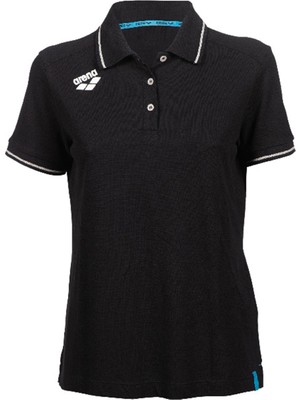Arena Team Solid Cotton Kadın Siyah Yüzücü T-Shirt 004893500