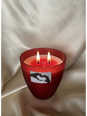 MumKusag Sevgiliye Hediye Kırmızı Bardak Mum - 2 Adet Tealight Mum Hediyesiyle"