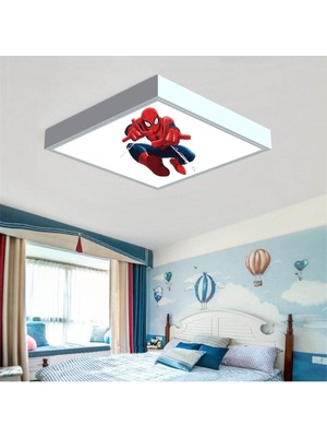 Normadia Çocuk Odası LED Avize, 60X60CM, Beyaz Çerçeve, 54W Işıklı, Şık Tasarım