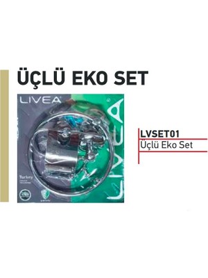Livea Üçlü Banyo Aksesuar Seti